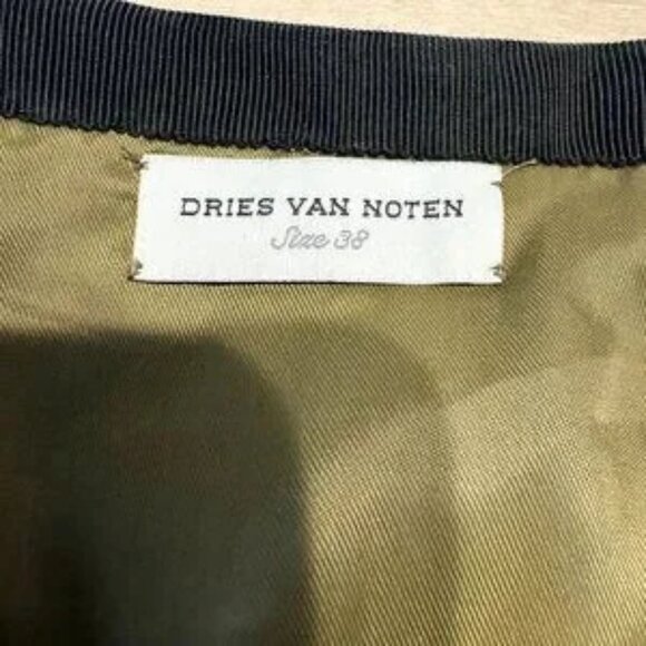 Dries Van Noten Jupe Midi En Dentelle Green Khaki Lace Skirt Women's Size 38 - Picture 4 of 8